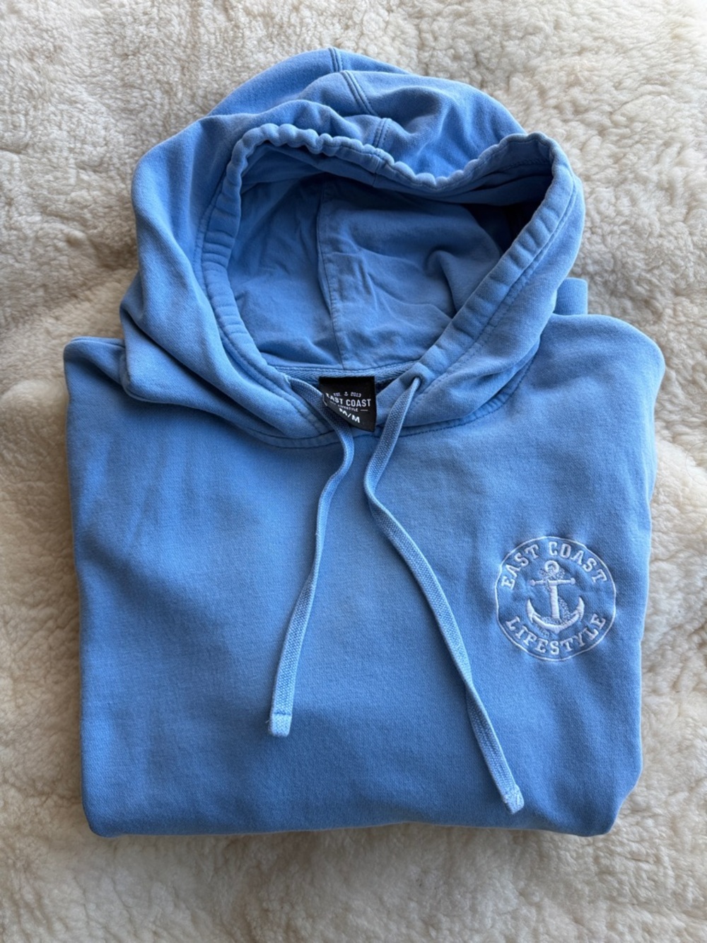 Unisex Light Blue Hoodie Sweatshirt